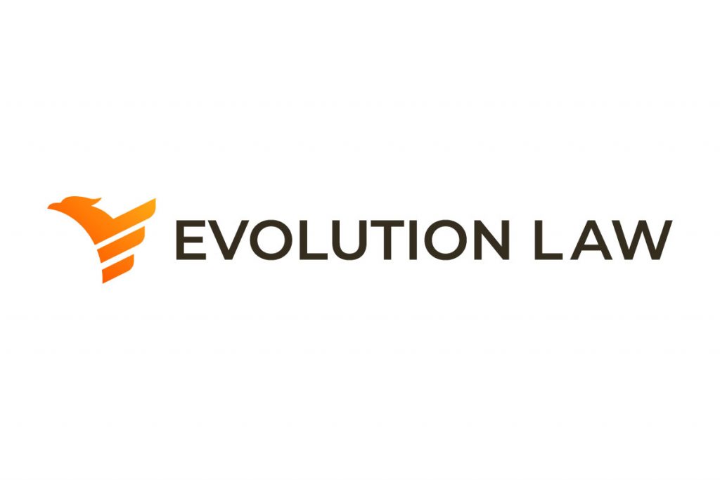 Logo design created for the Evolution Injury Law Brand.