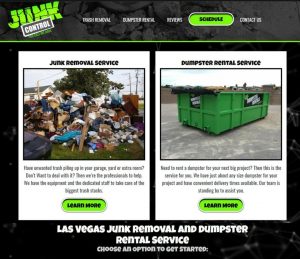 Junk control | las vegas web design and digital marketing | web design mockup