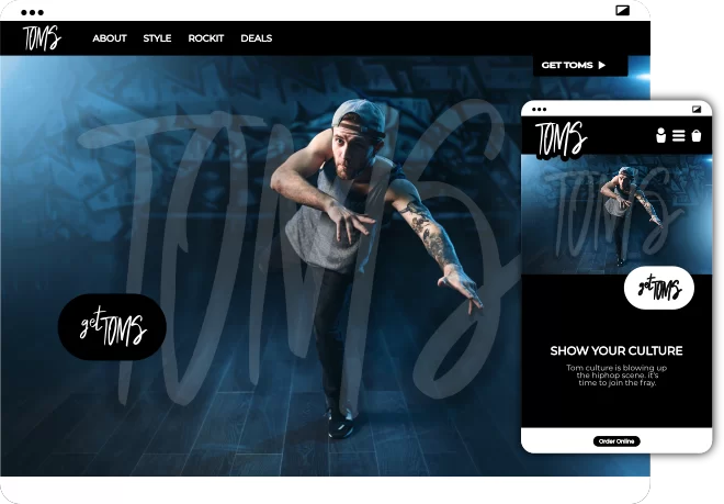 Toms website example by speardbrand. Png