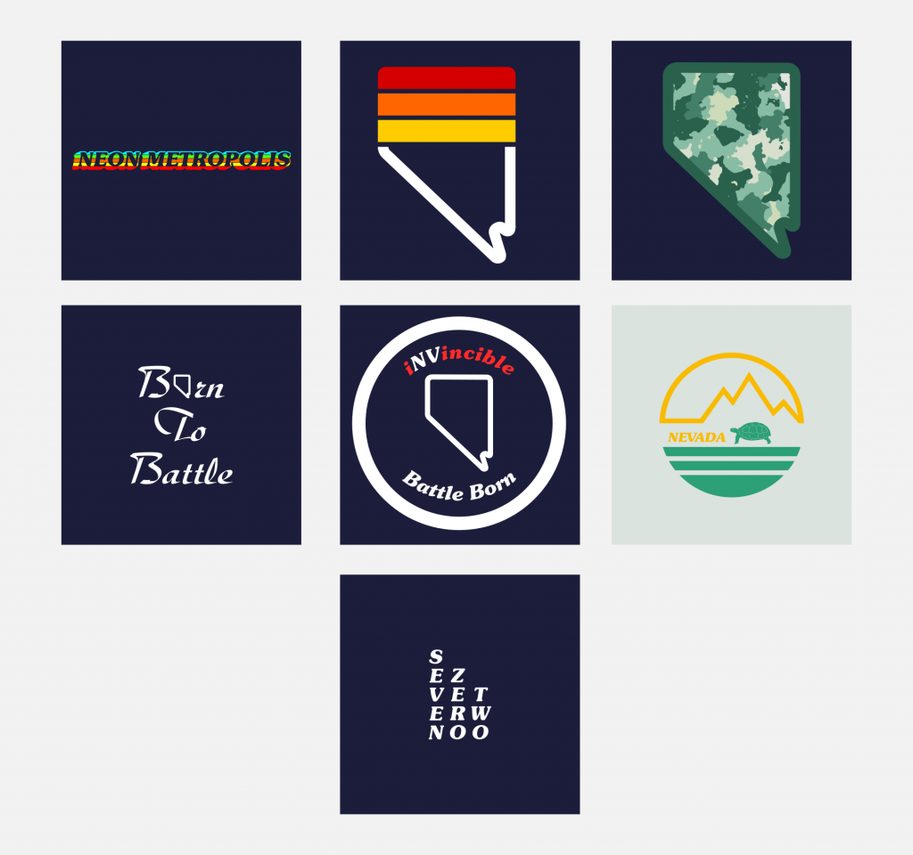 Nevada Logo Examples | Tshirt Design | Nevada Tshirt Examples | Graphic design with Nevada | 702 Pros