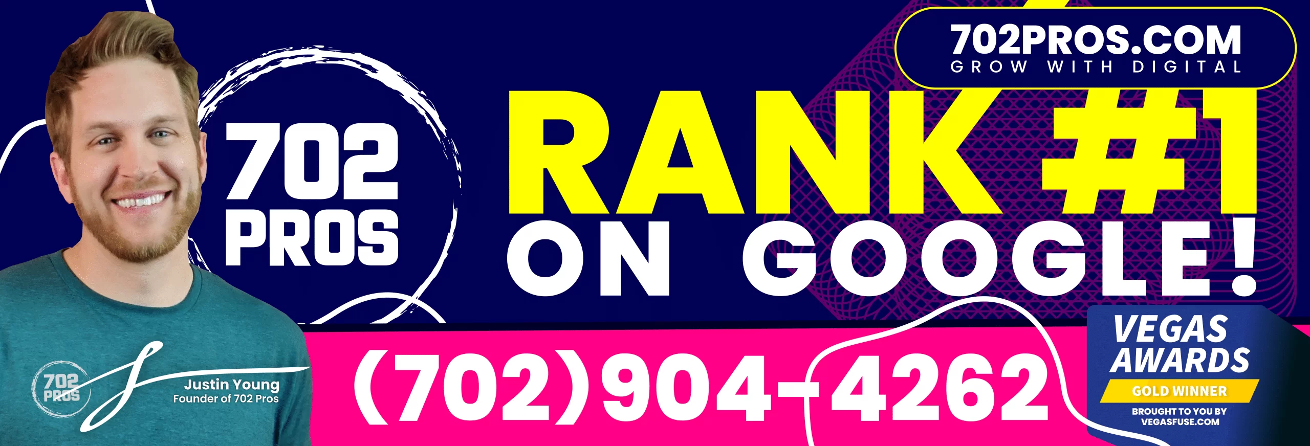 Rank with google billboard pink and yellow. Png