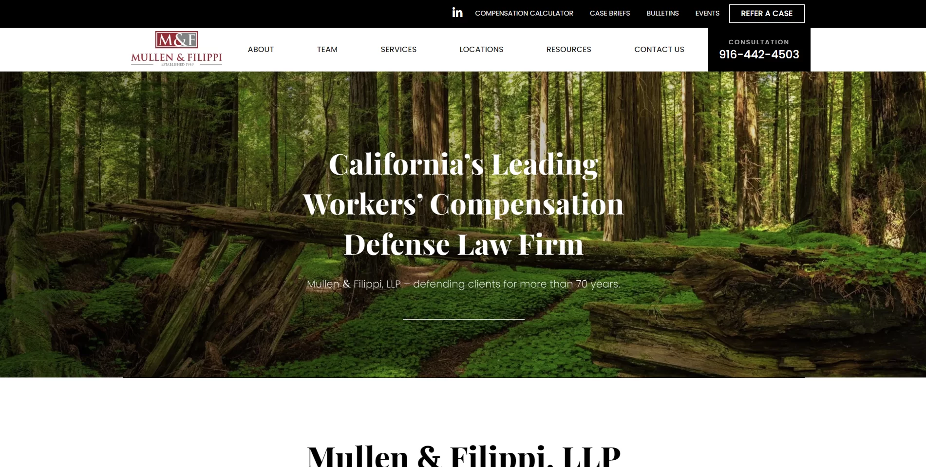 Mullen and Filippi New Web Design by 702 Pros - Website Maintenance San Francisco, CA