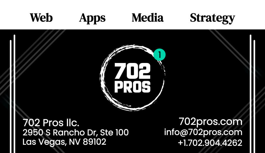 Digital Marketing Agency Business Card Example Back by 702 Pros