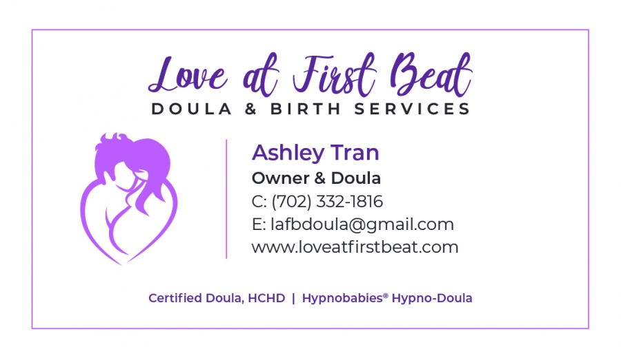 Love At First Beat - Doula Business Card Design by 702 Pros