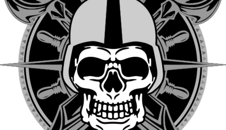 Raiders Icon Logo | Skull Graphic | Gothic Graphic Design | Swords Graphic | Nautical Graphic Design | Las Vegas Raiders Inspired Design | Logo Design by 702 Pros