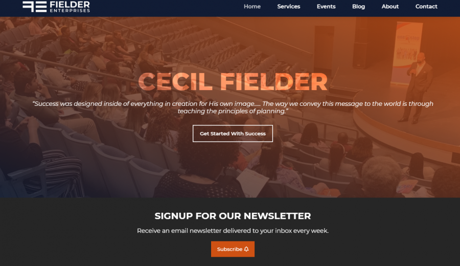 Fielder Enterprises Homepage Web Design by 702 Pros.