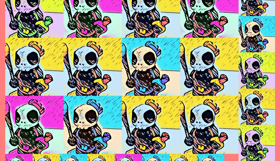 Skull Viking Graphic Design | Andy Warhol style graphic design | graphic design by 702 Pros