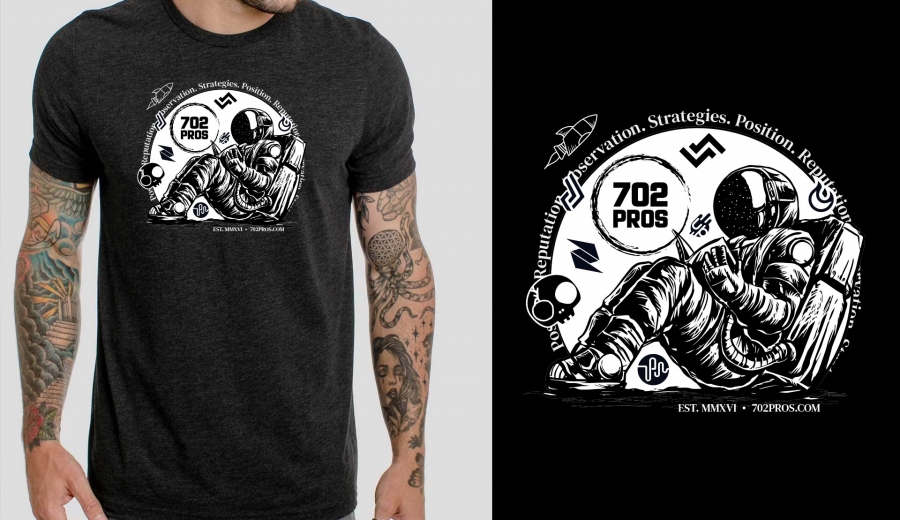 Astronaut tshirt Design Concept by 702 Pros